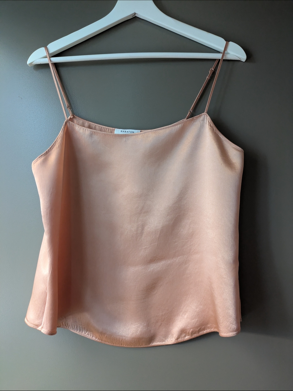 Aritzia Babaton Benji Satin Camisole Denude 100% Acetate Medium Minimalist